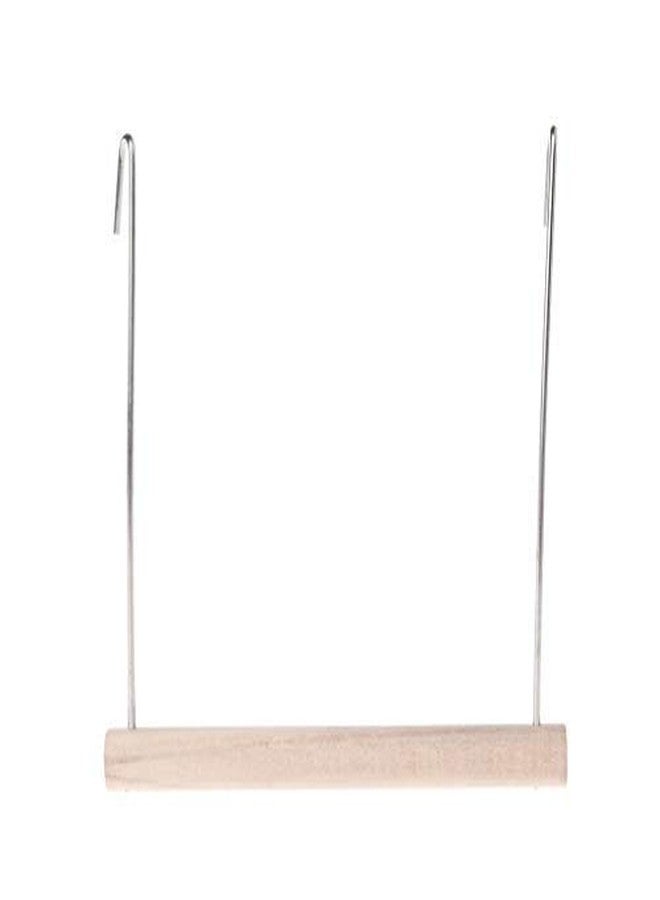 Western Era Playful Natural Perch Wood Perch Swing Toy Cage Hanging Platform, Climbing, Exercise Perch for Birds (Small) (1pcs) - Image 4